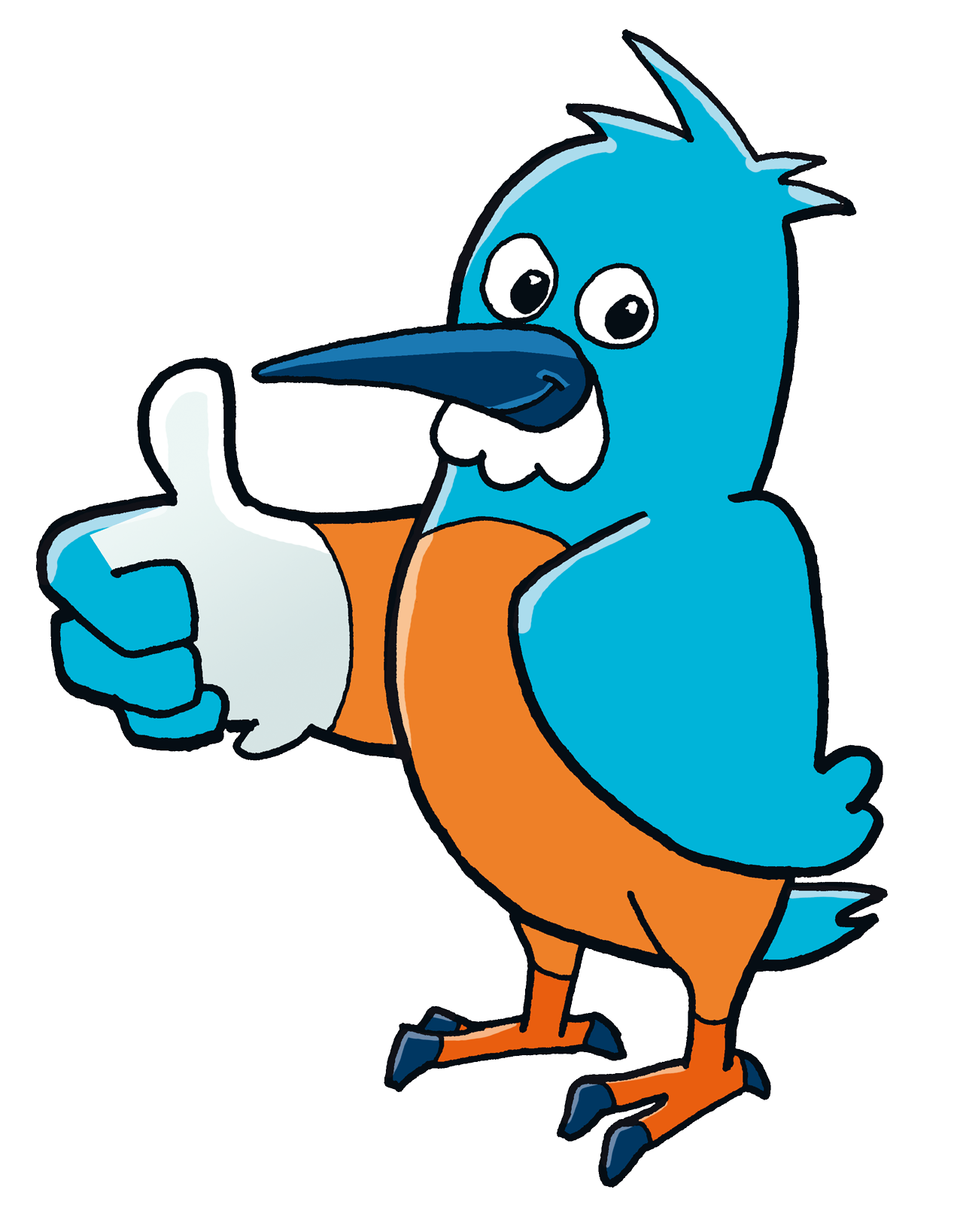 Eisvogel-Mann-Daumen-hoch